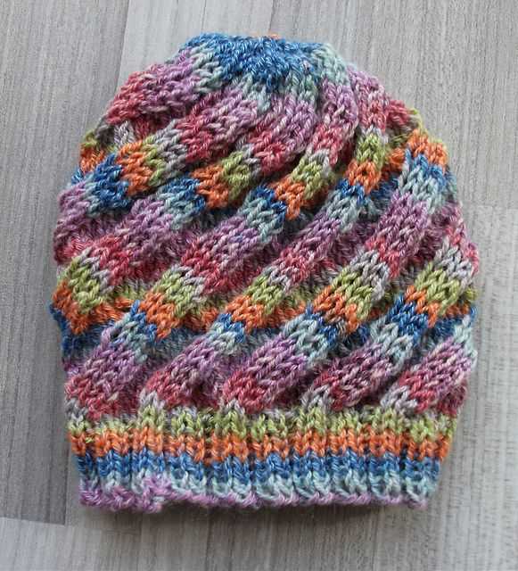 Swirl knit hat pattern