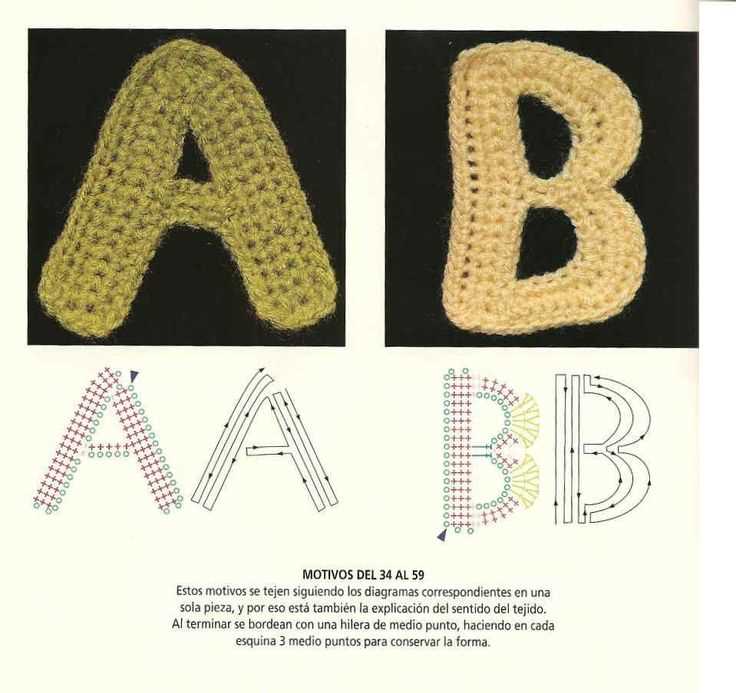 Alphabet knitting pattern