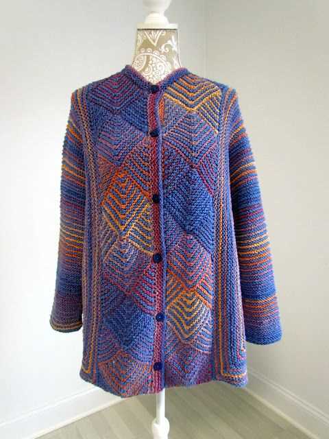 Knitted patchwork cardigan pattern free