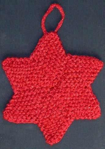 Easy knitted star pattern