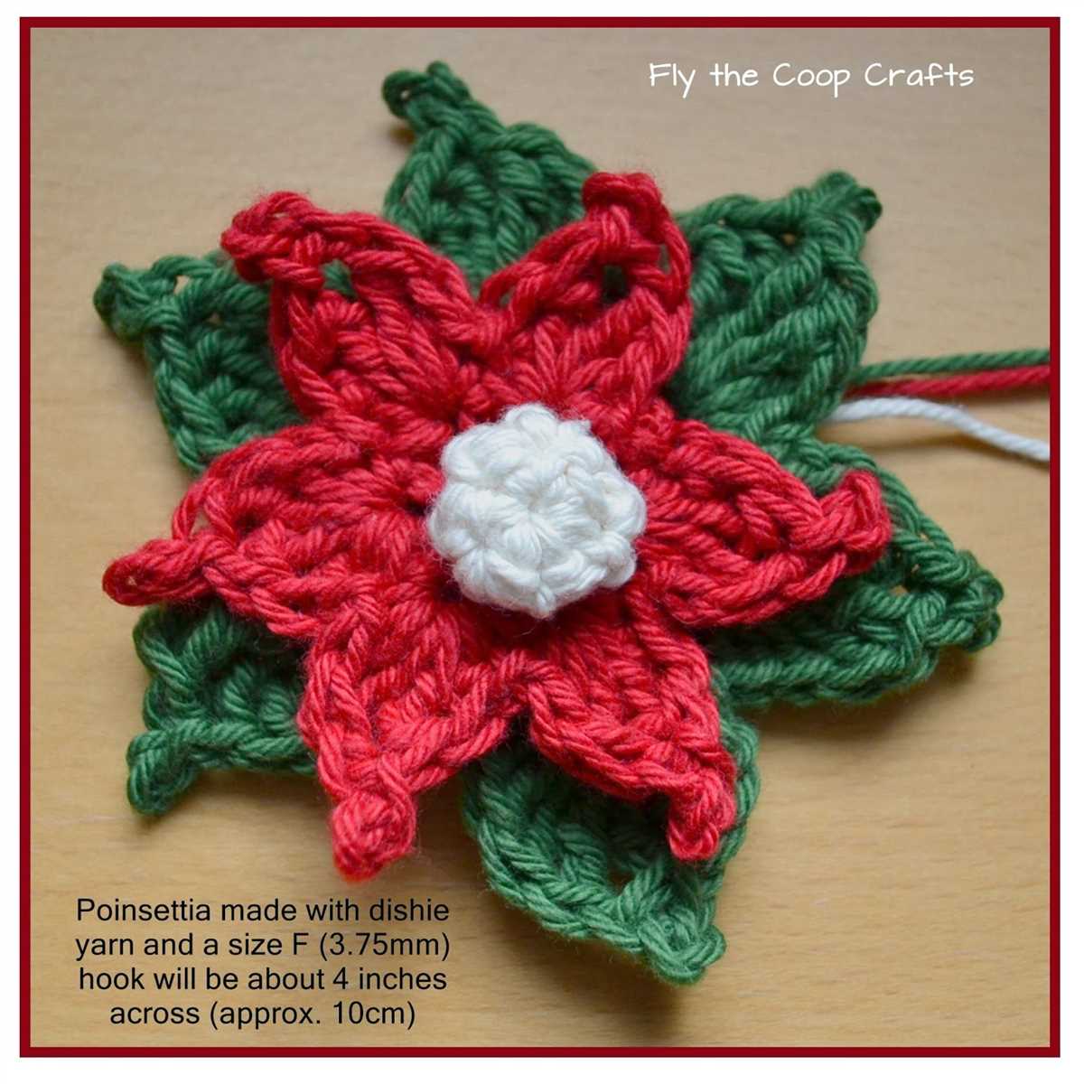 Free knitting pattern for poinsettia