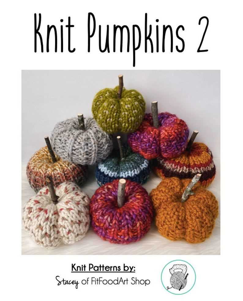 Knitted pumpkins pattern