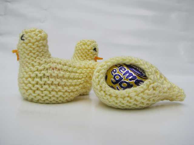 Easter chick basket knitting pattern