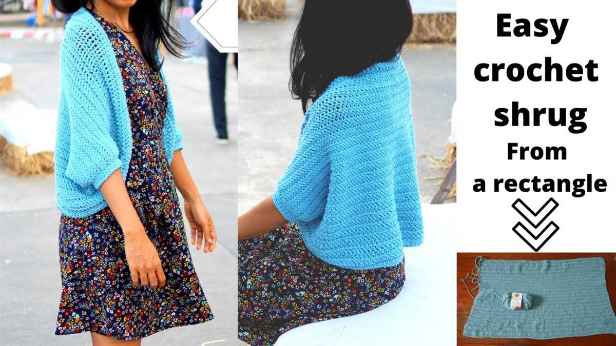 Knit rectangle shrug pattern