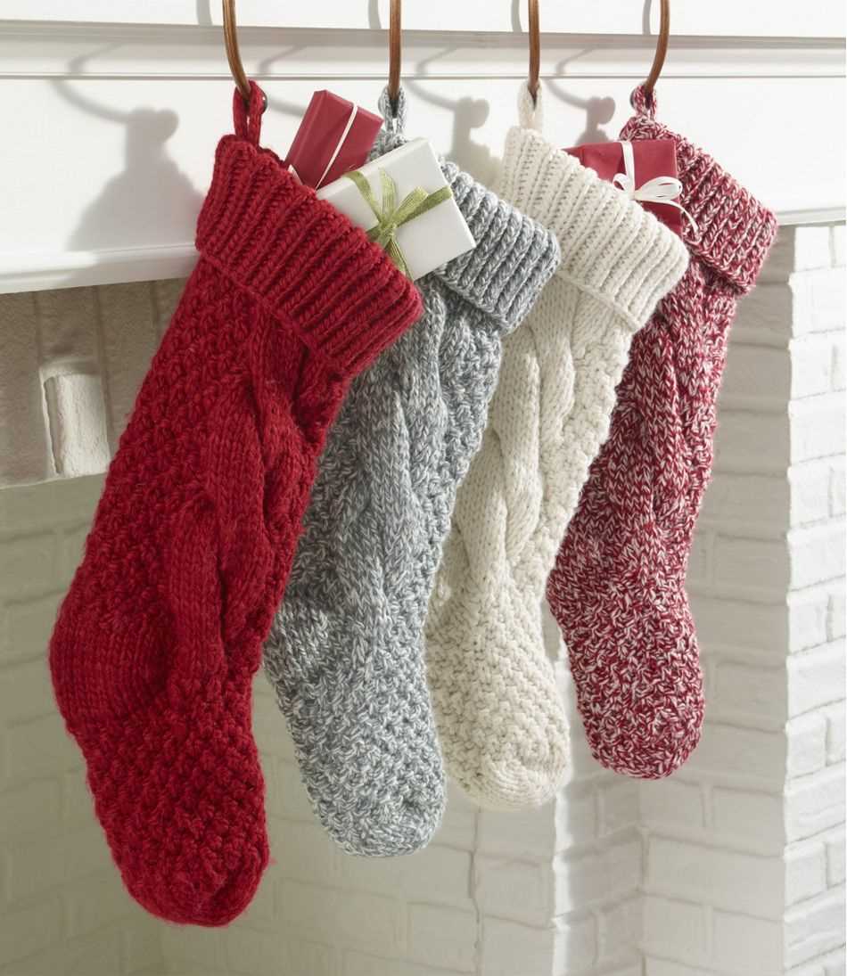 Chunky knitted stocking pattern