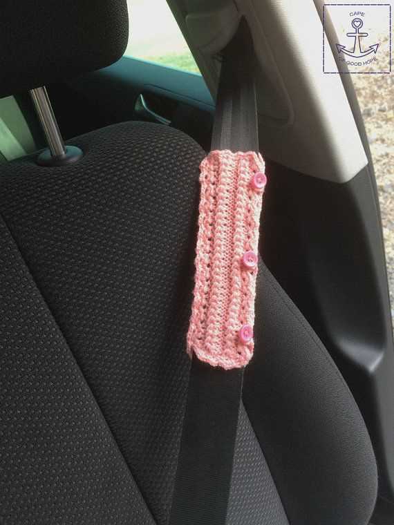 Knitted seat belt cover pattern