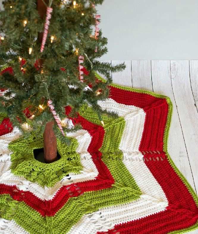 Free knitting patterns for christmas tree skirts