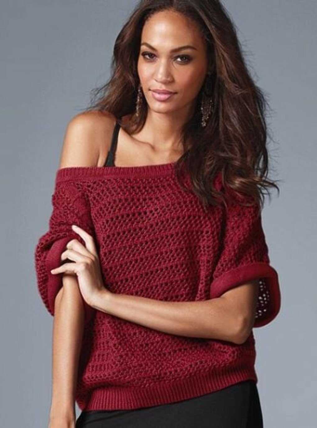 Off the shoulder sweater knitting pattern