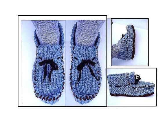 Knit moccasin pattern