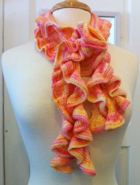 Potato chip knit scarf pattern