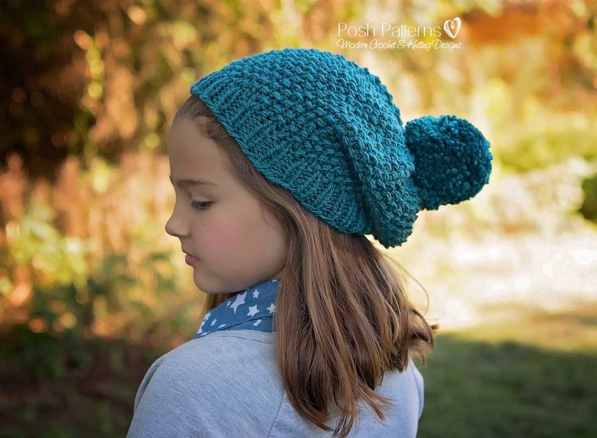 Knit slouchy hat pattern