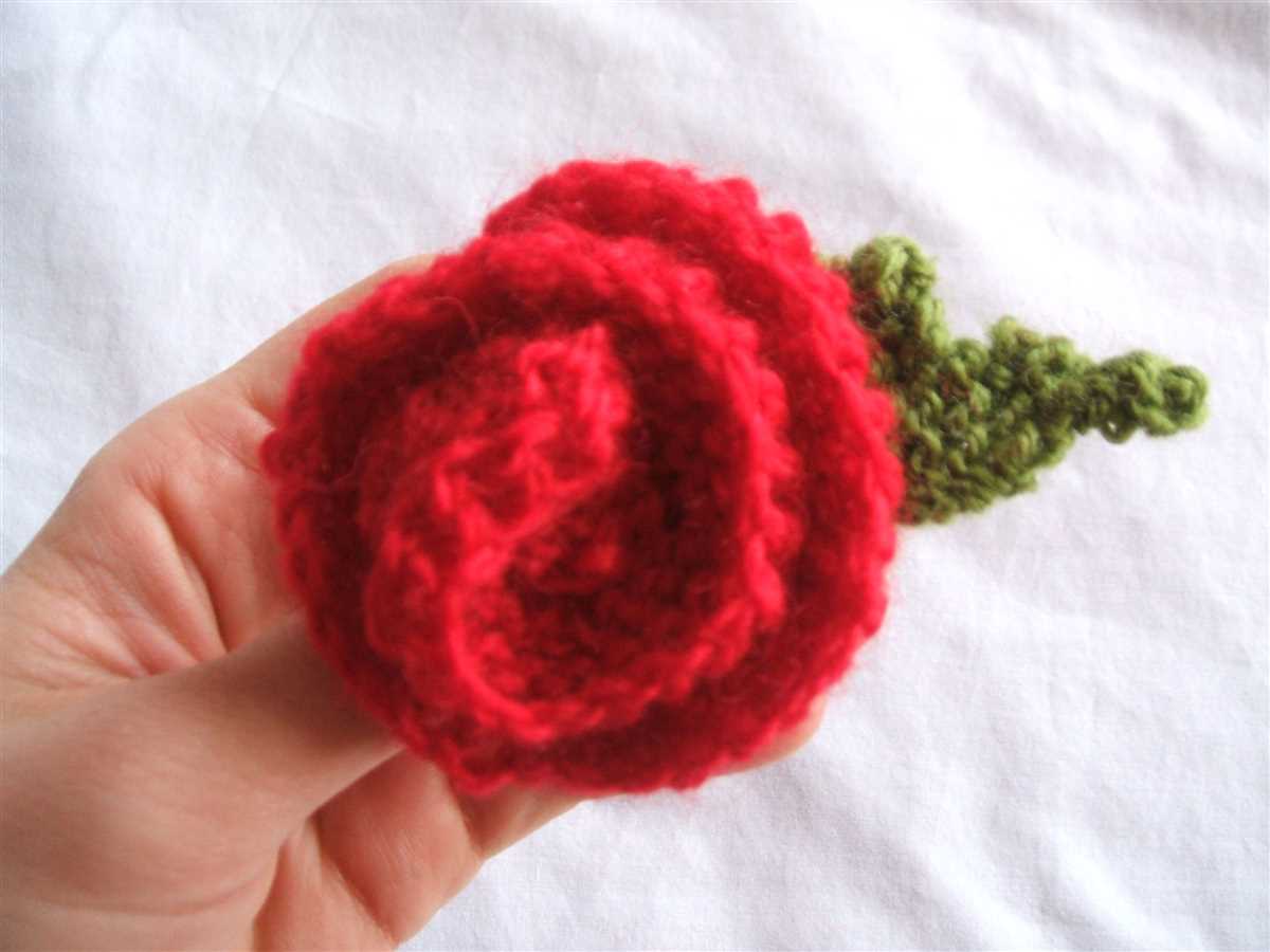 Knit rose pattern free