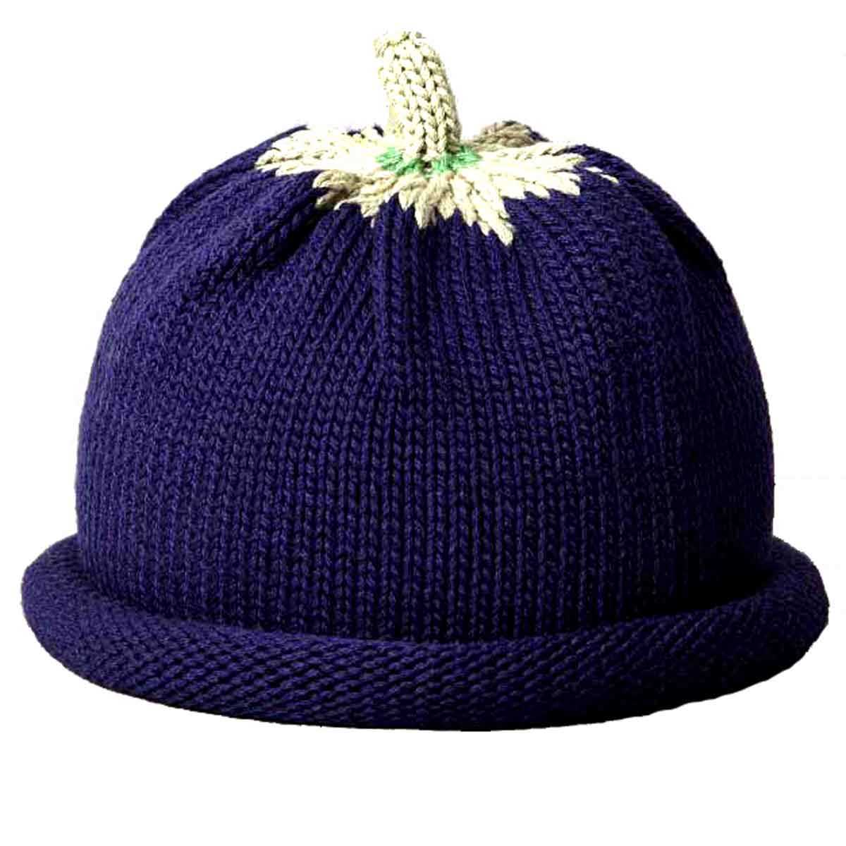 Eggplant hat knitting pattern