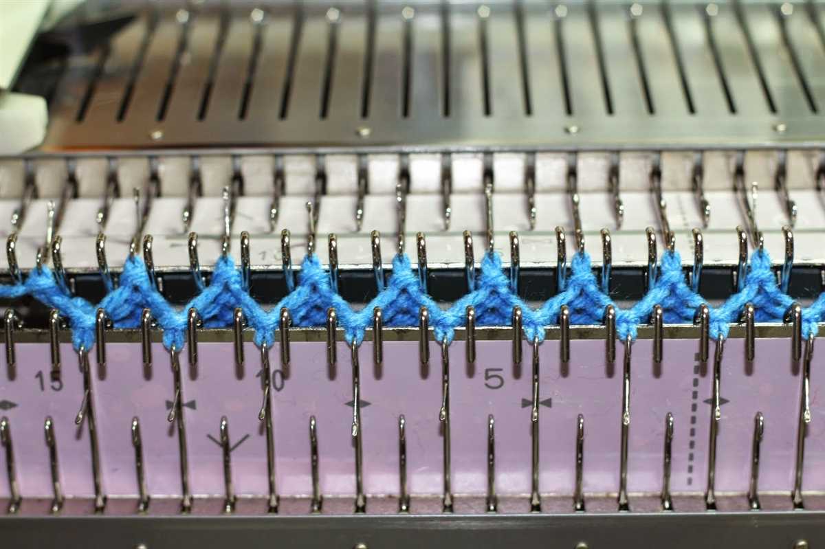 Loops and threads knitting machine patterns