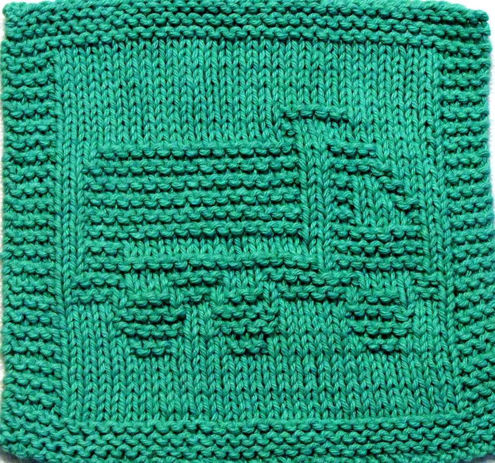 Knit dishcloth pattern diagonal