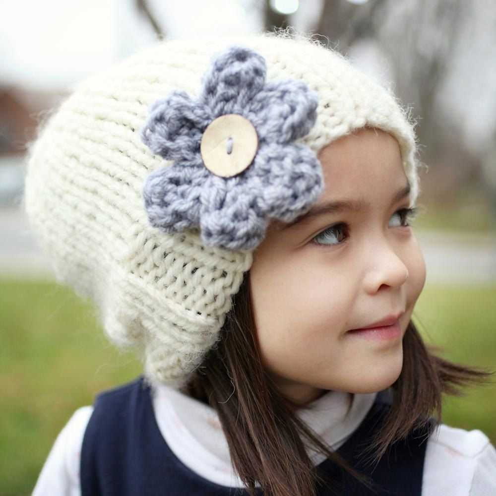Flat knit slouchy hat pattern