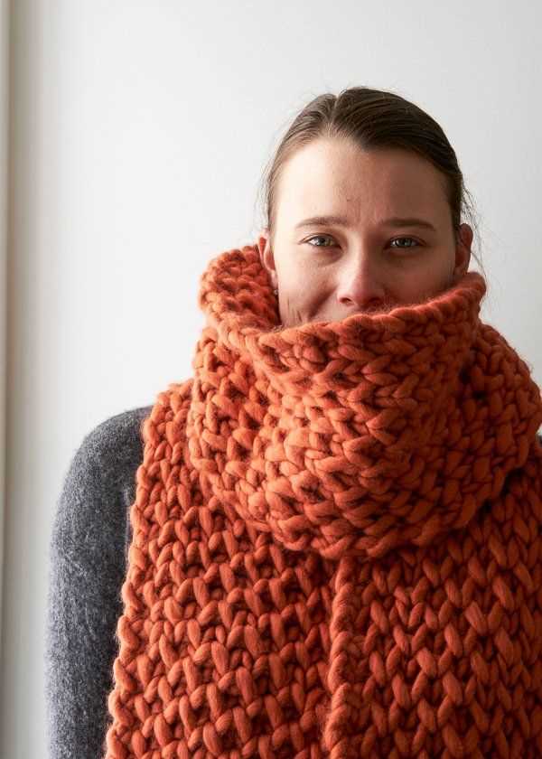 Free chunky scarf knitting pattern