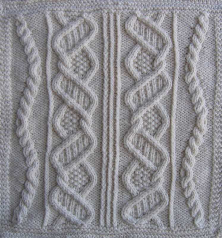Cable knit afghan pattern
