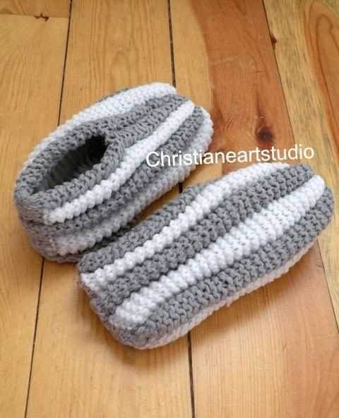 Pattern for knitted slippers from phentex