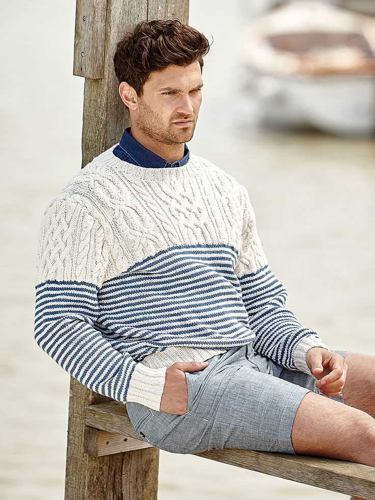 Mens striped jumper knitting pattern