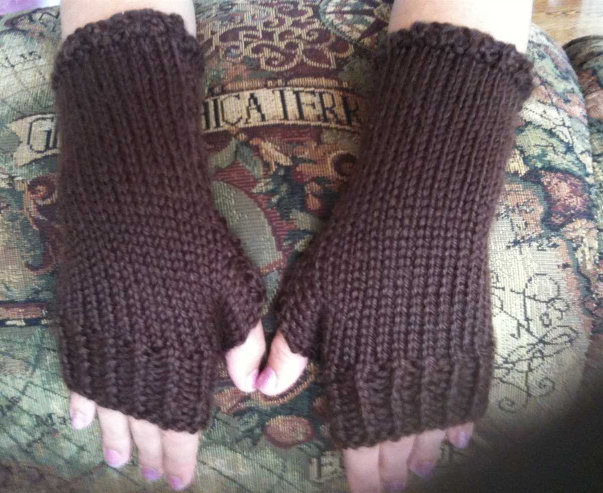 Free knitting patterns for fingerless gloves using straight needles