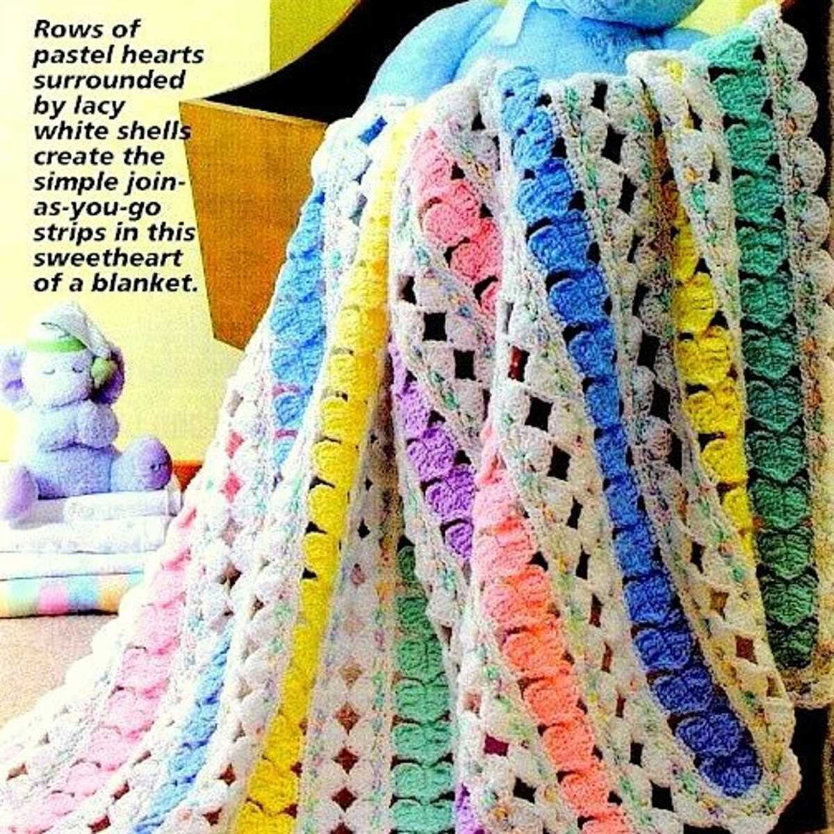 Knitting pattern for a cot blanket