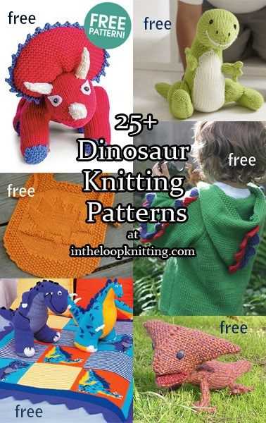 Free dinosaur patterns knitting