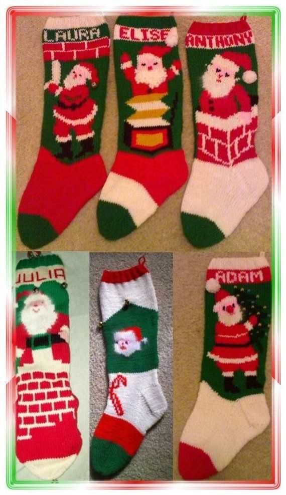 Knitted santa stocking pattern