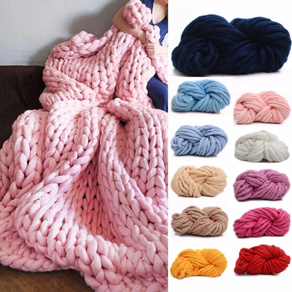 Super bulky yarn knit blanket pattern