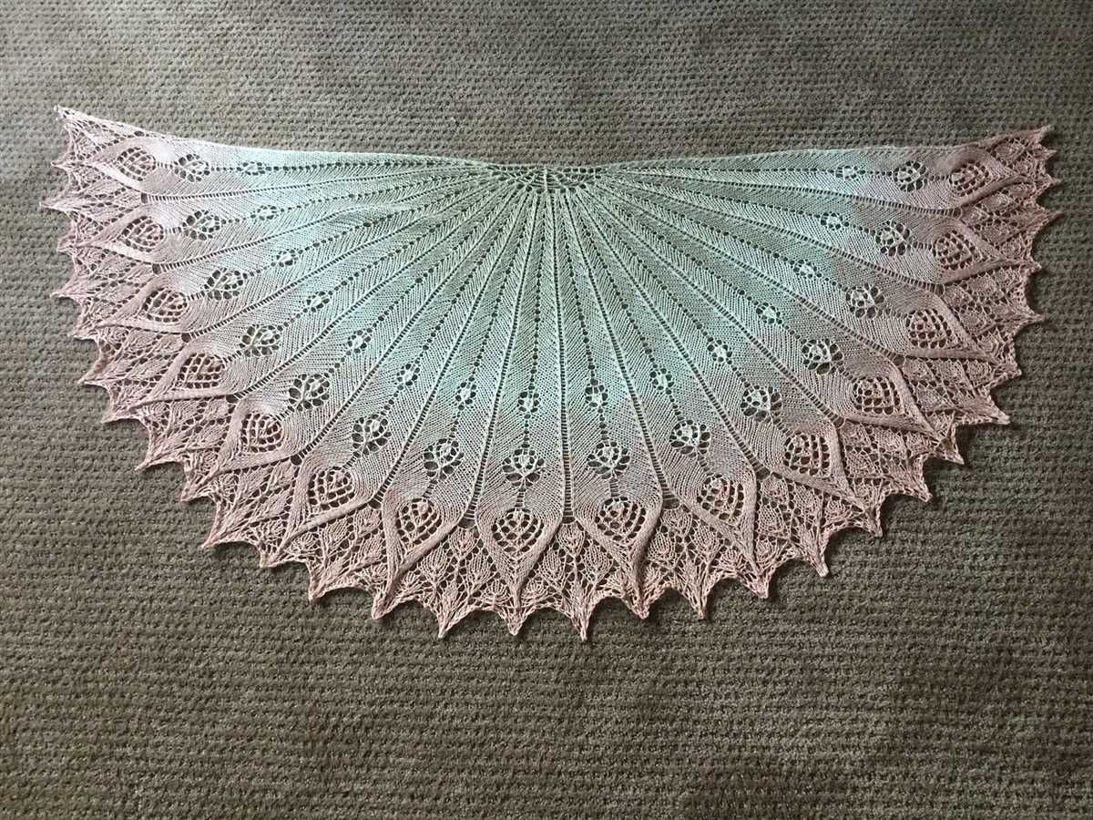 Feather and fan knit shawl pattern
