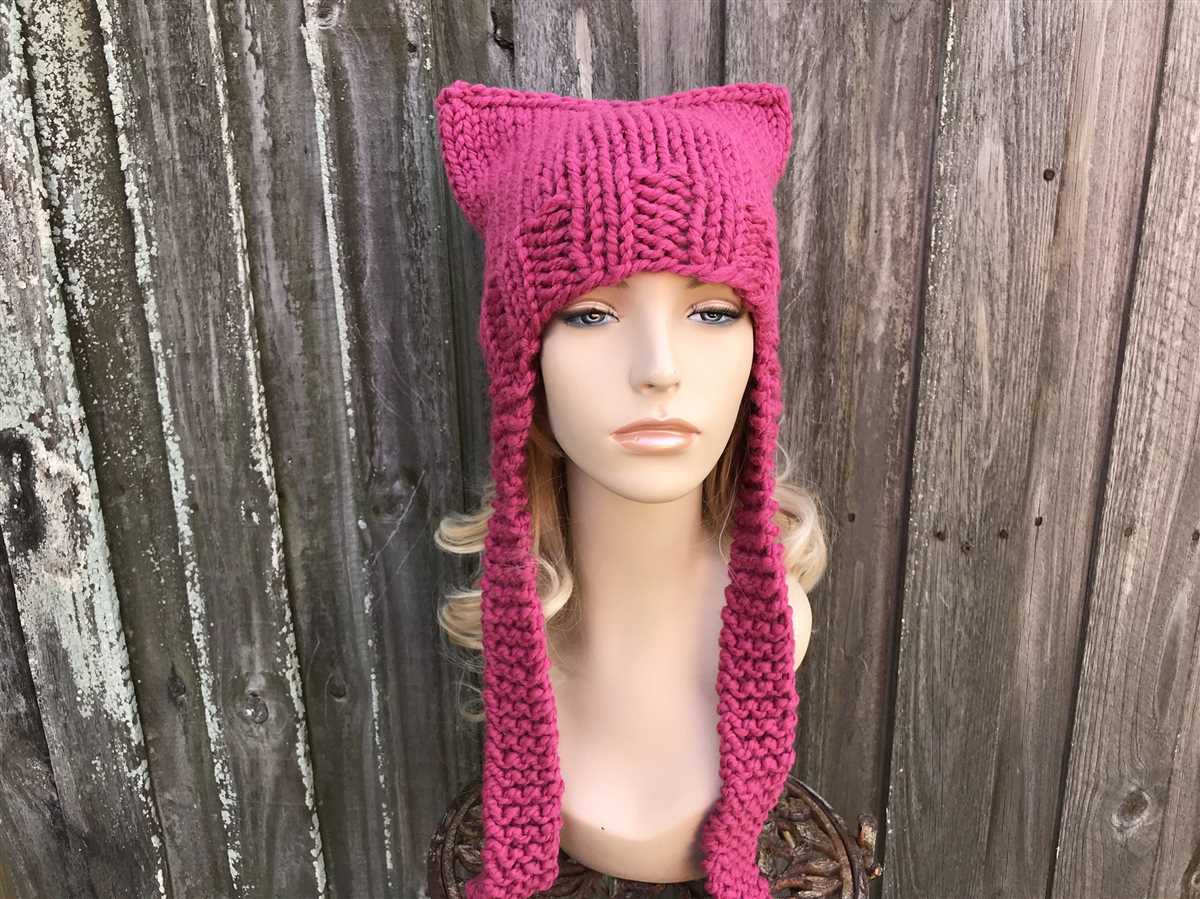 Knit cat ear beanie pattern