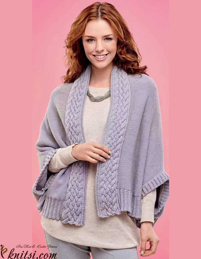 Cabled cardigan knitting pattern free