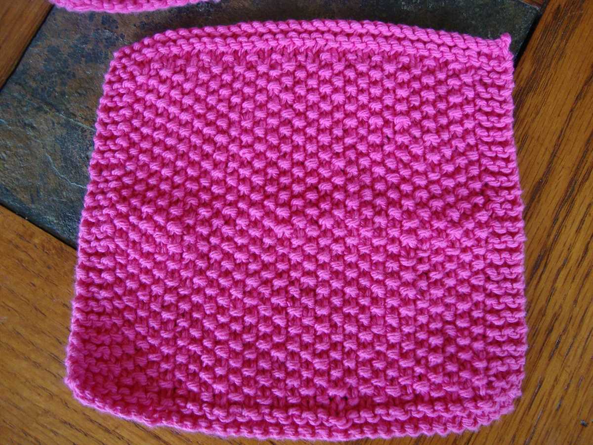 Seed pattern in knitting
