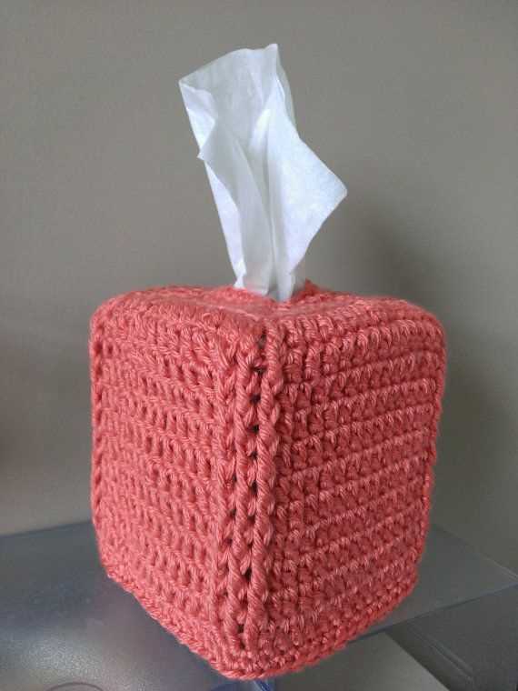 Knitted tissue box cover pattern