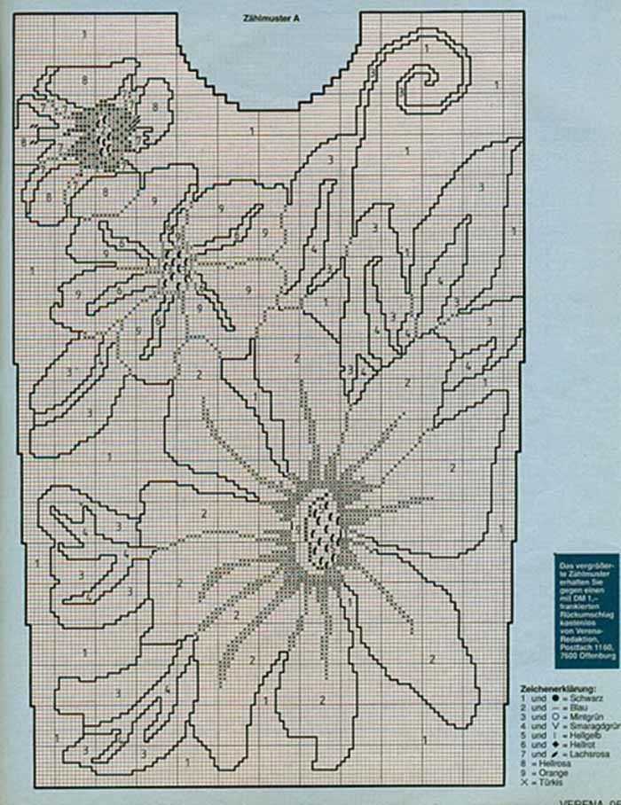 Intarsia flower knitting patterns