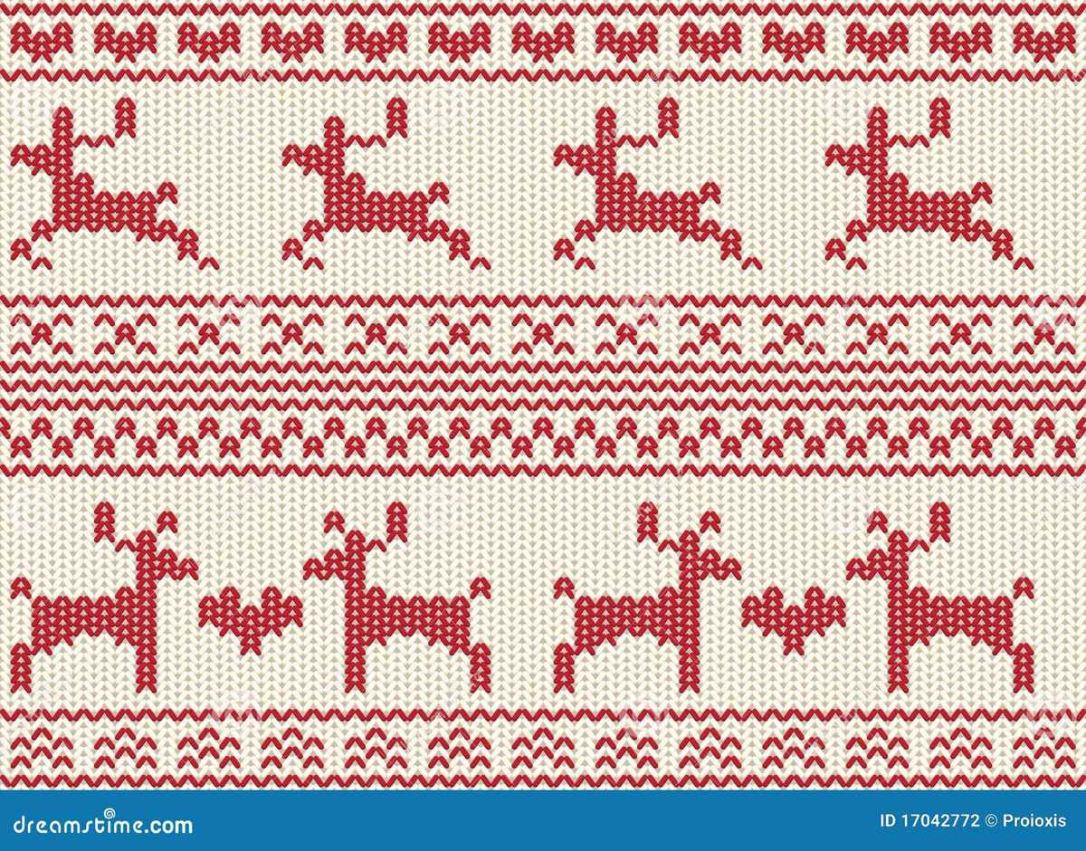 Knit reindeer pattern