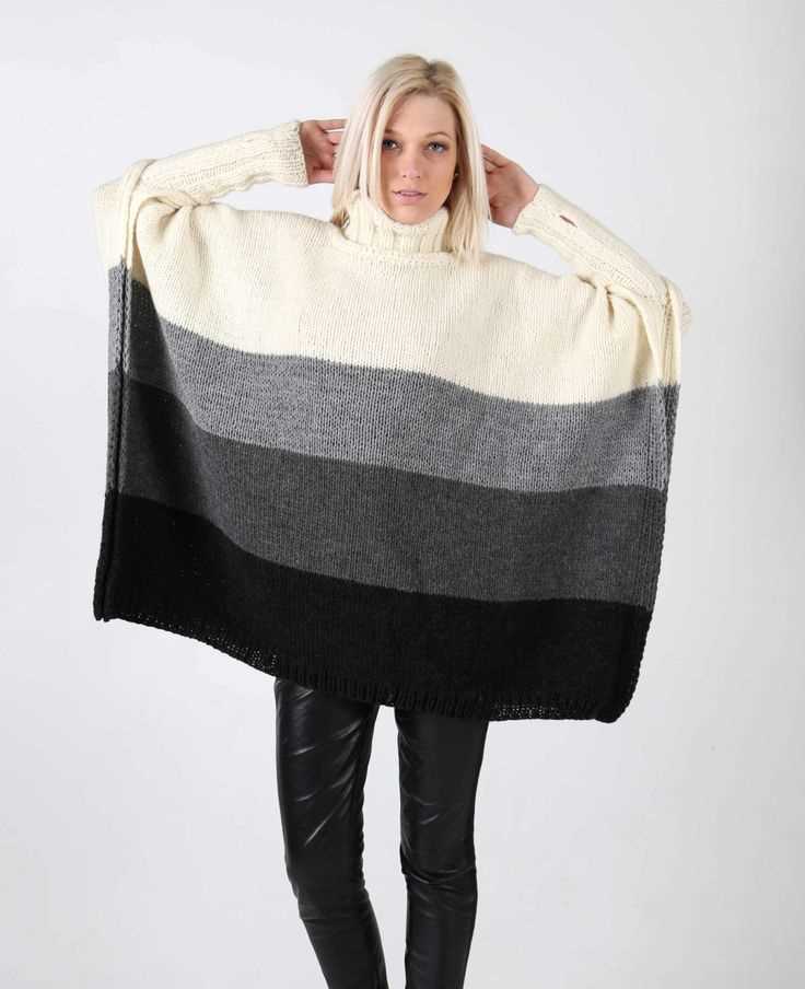 Knitted poncho pattern
