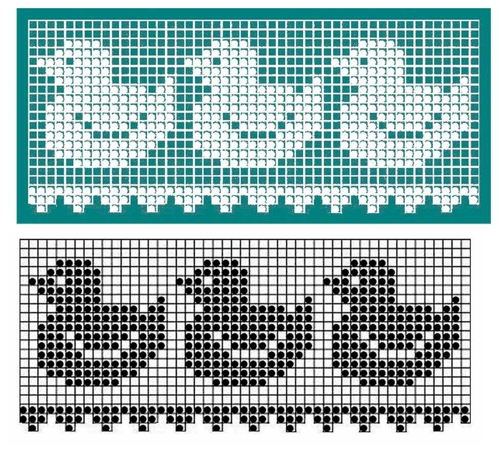 Convert crochet pattern to knitting pattern