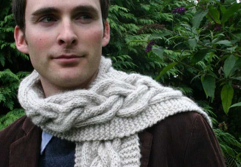 Mens scarf knitting pattern