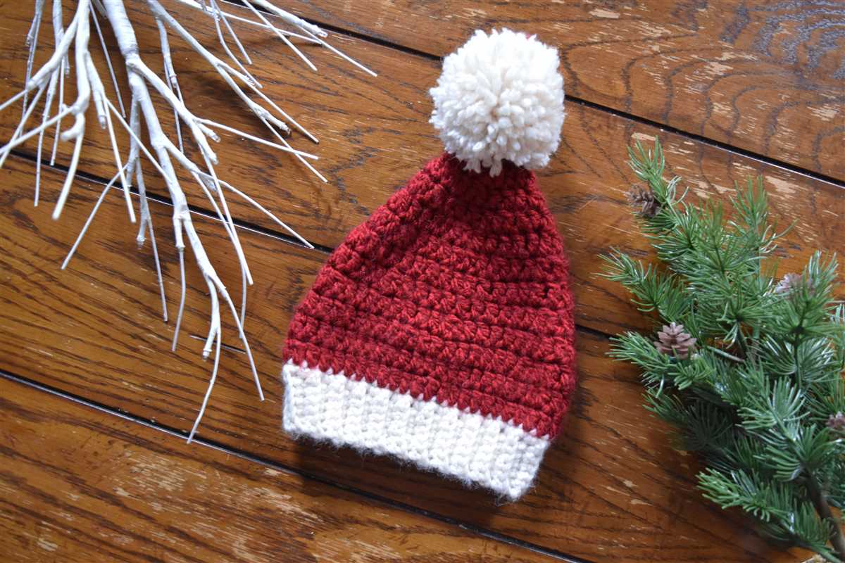 Pattern for knitted santa hat