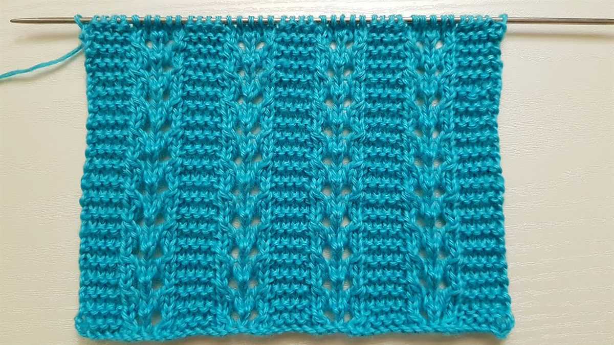 Eyelet knit stitch pattern