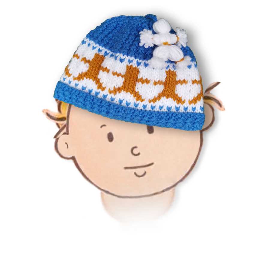 Childs knitted beanie pattern