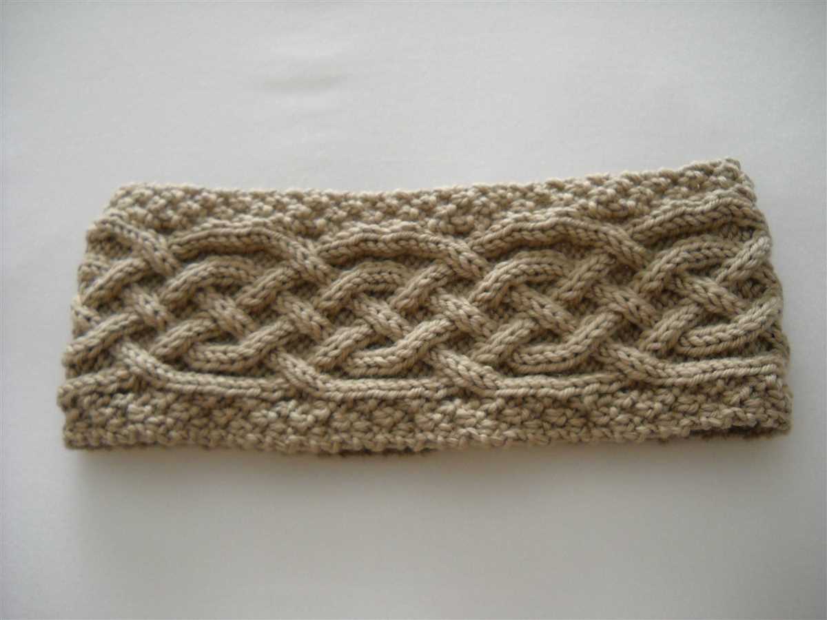 Knit lace headband pattern
