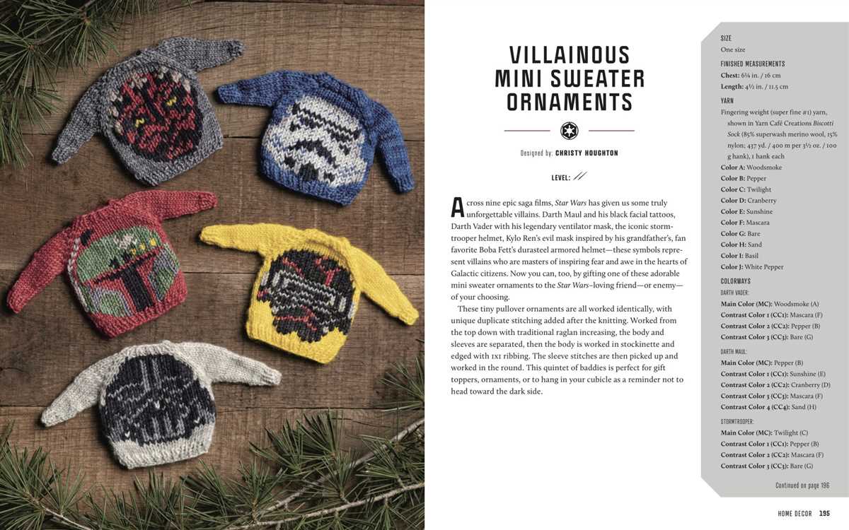 Star wars sweater knitting pattern