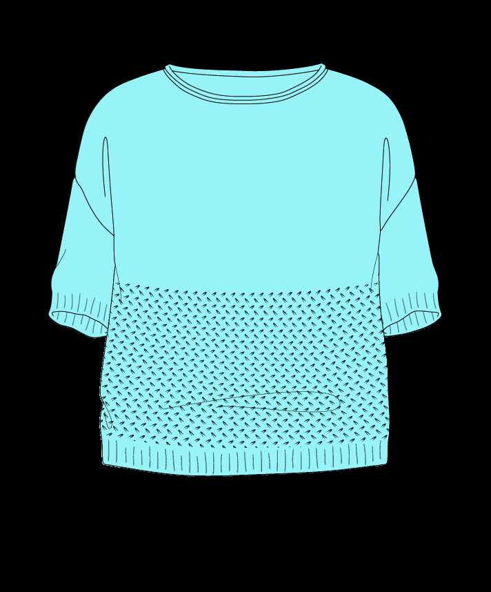 Drop shoulder sweater knitting pattern