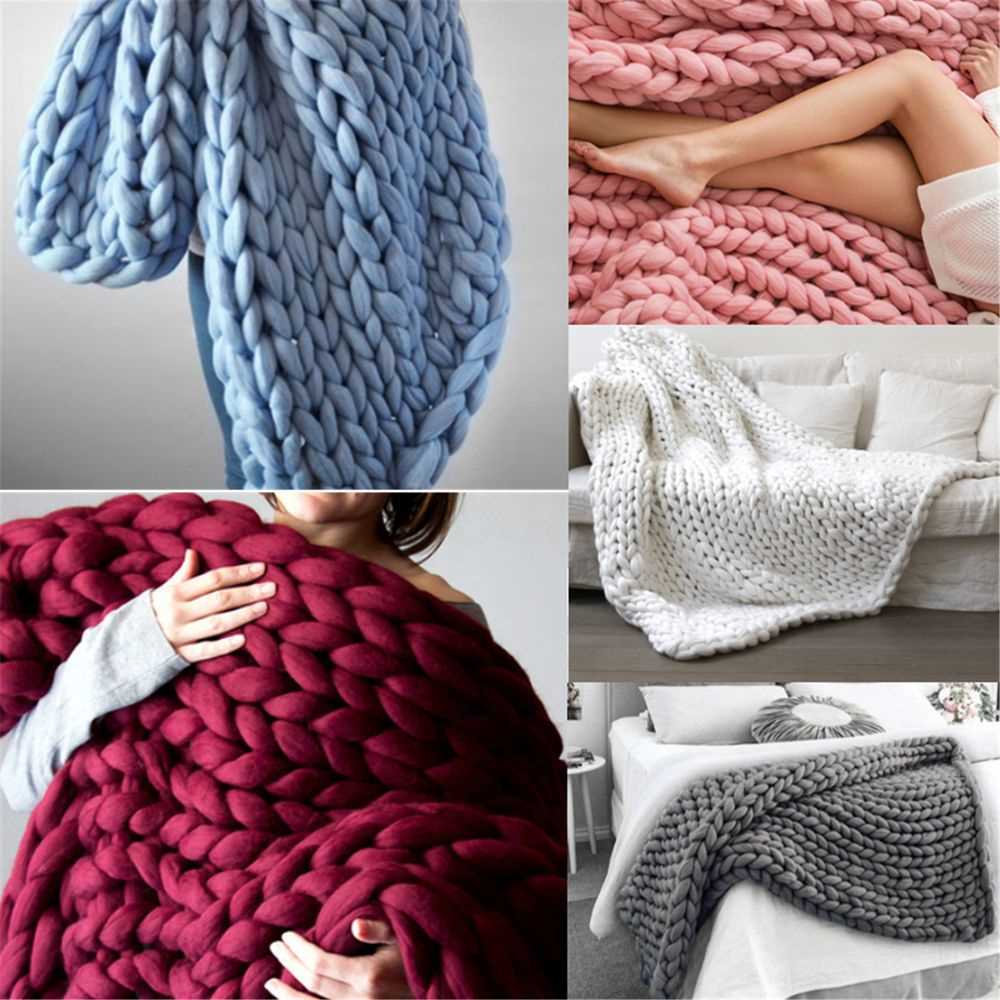 Large chunky knit blanket pattern