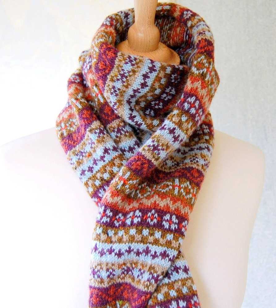 Icelandic scarf knitting pattern