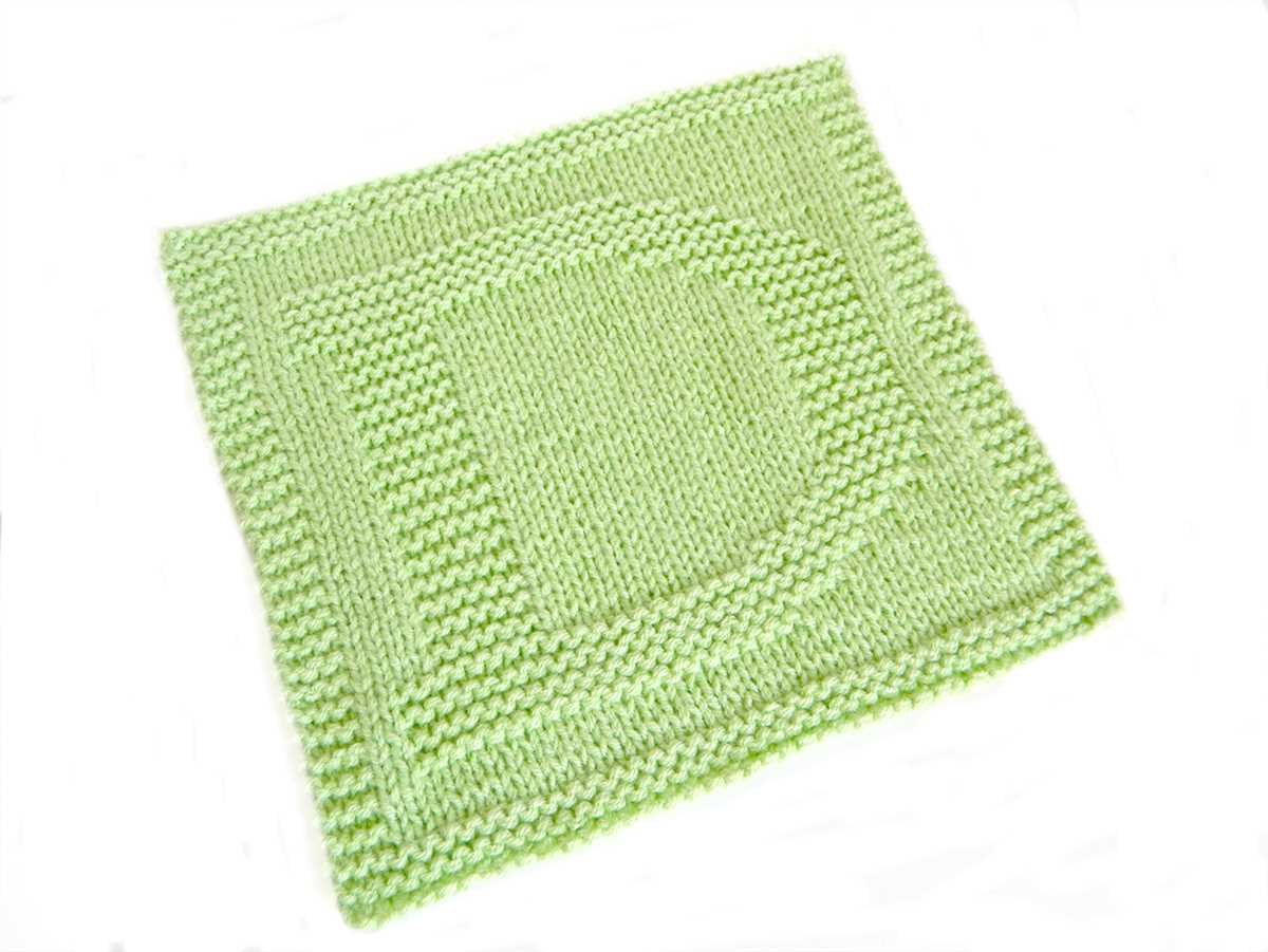 Circular dishcloth knit pattern