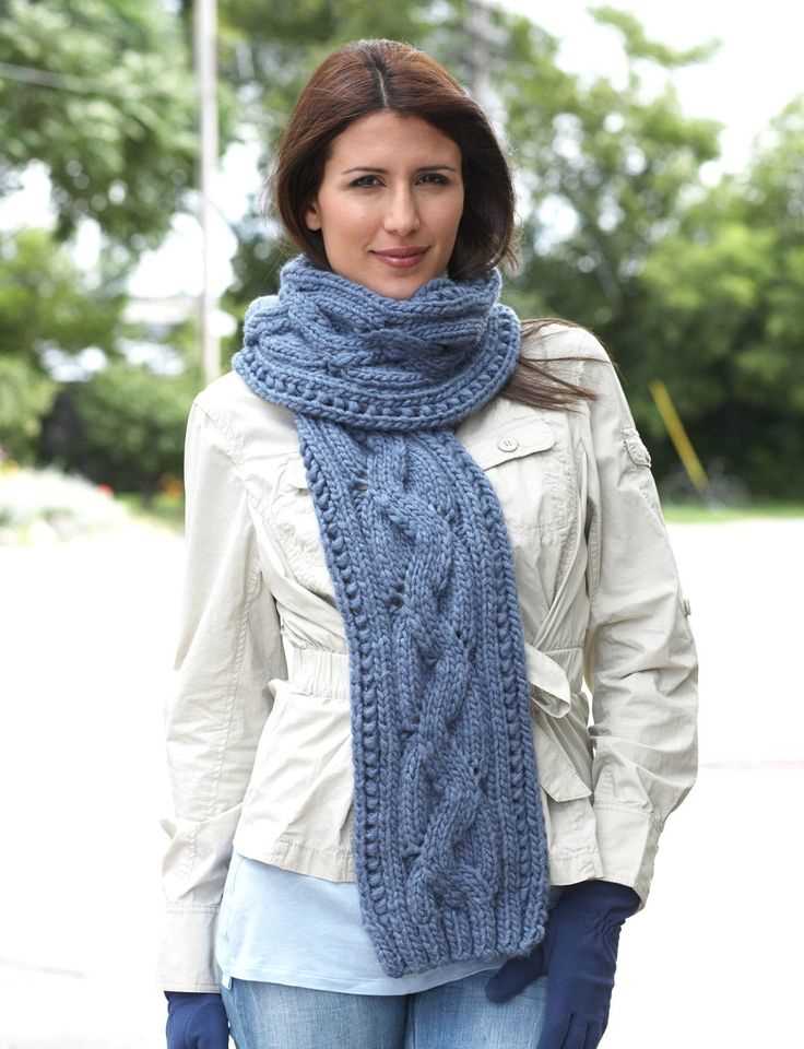 Cable scarf knit pattern