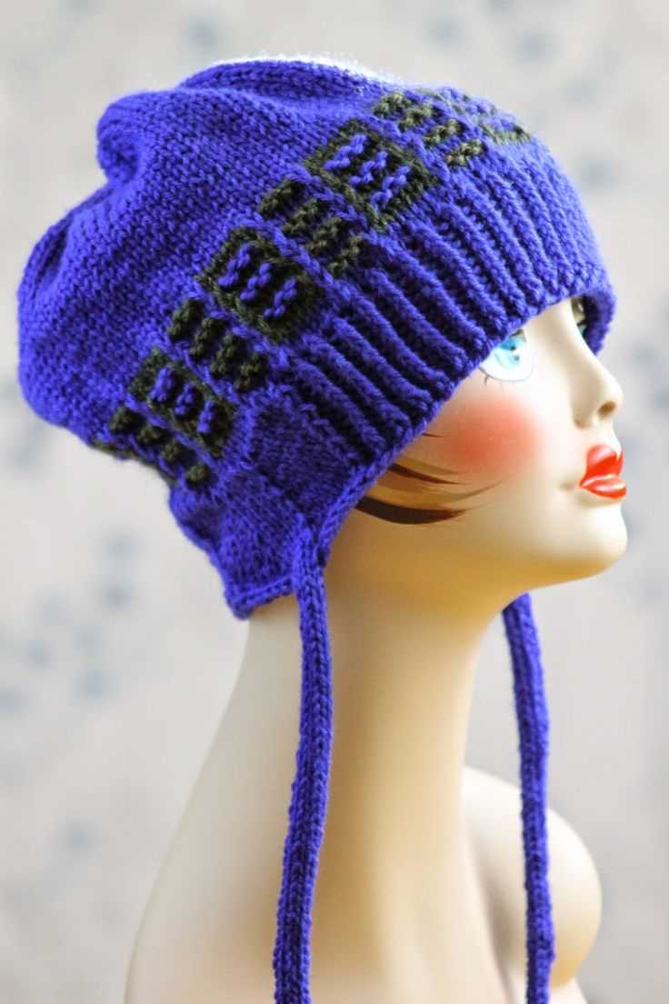 Machine knit earflap hat pattern